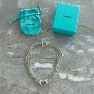 Tiffany & Co multi strand heart necklace